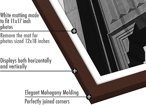 Vista 512 de Americanflat Portarretratos de 5 x 6 pulgadas con plexiglás pulido, juego de 5 portarretratos de 2 x 3 pulgadas con paspartú o para fotos de 5 x 6