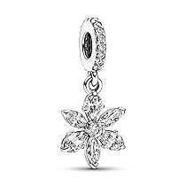 PANDORA Timeless Pendente Herbarium Cluster in argento Sterling con zirconia cubica trasparente, Fiore Pendente