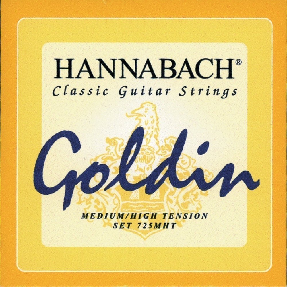 Hannabach Classical Guitar Strings Series 725 Medium/High Tension Goldin - 3 String Bass Set - 7257MHT