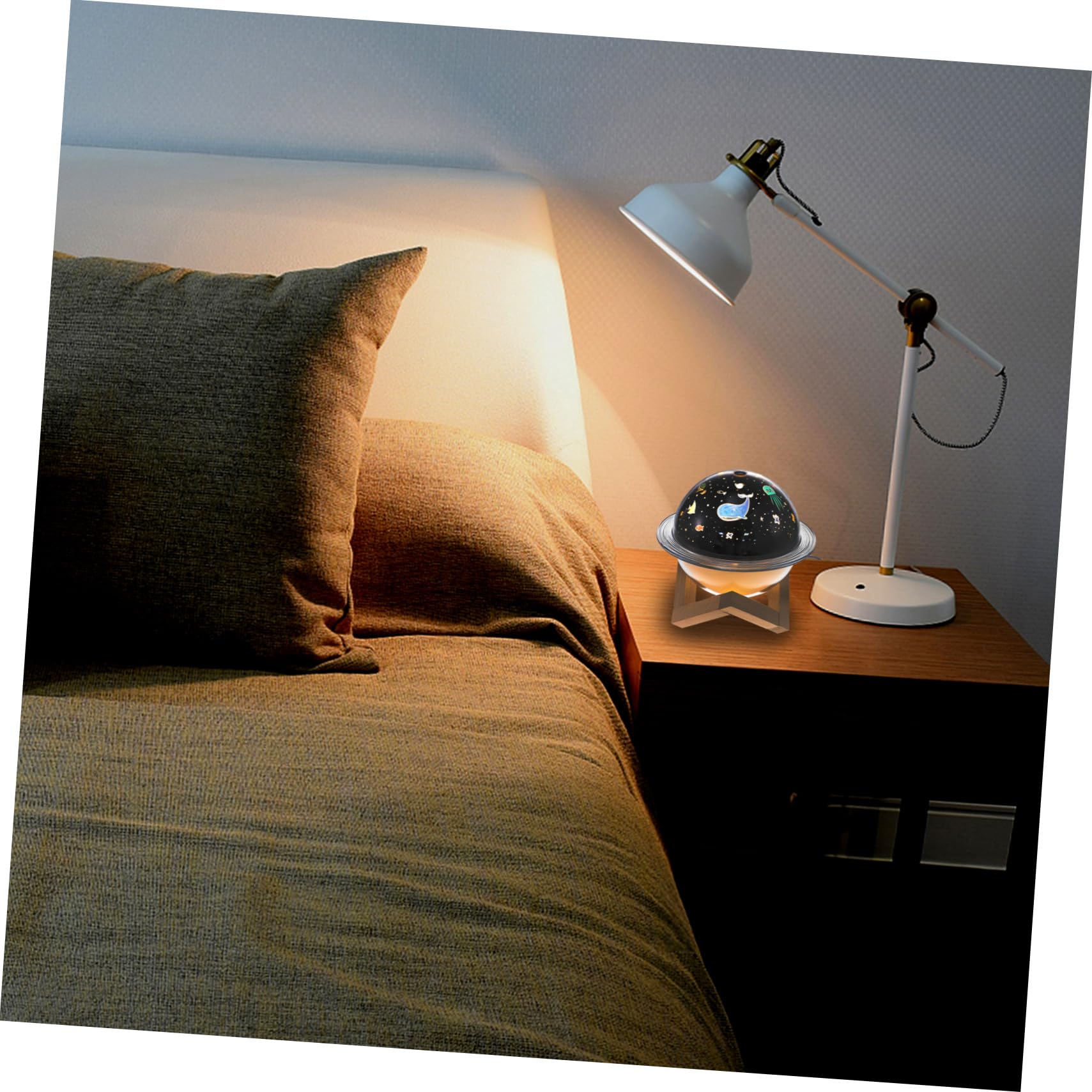 Gatuida Umidificatore LED Piccolo per Notte Luce Colorata, Capacità 250ml, Spruzzo Continuo e Doppia Modalità Nebbia, Silenzioso la Camera da Letto