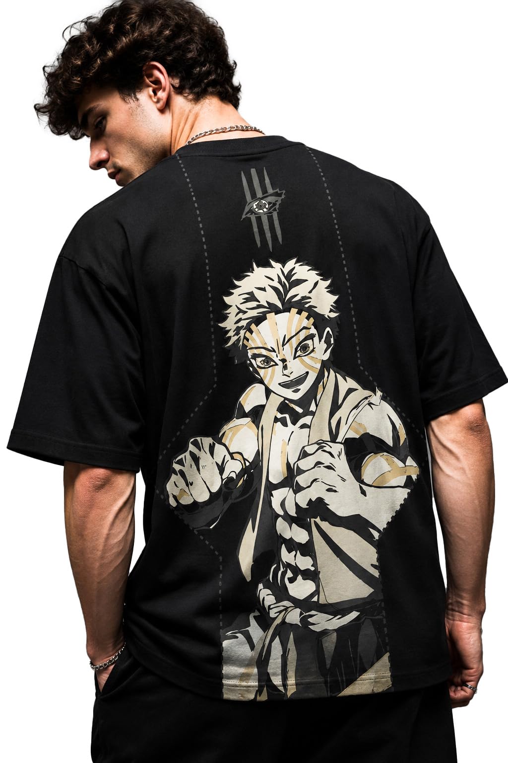 Anime Oversized T Shirt for Men | Premium 240 GSM Cotton Anime Printed T Shirt | Heavyweight Graphic Tee-image-33