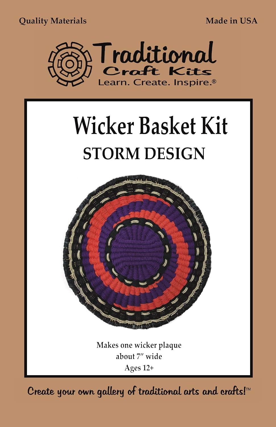 Traditional Craft Kits Wicker Basket Kit - Storm Design