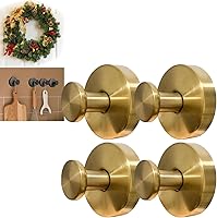 Zloeoa 4-Pack Gold Suction Cup Hooks - Strong No-Drill Wreath Hangers for Front Door, Glass, Tile, Bathroom, Kitchen Towels