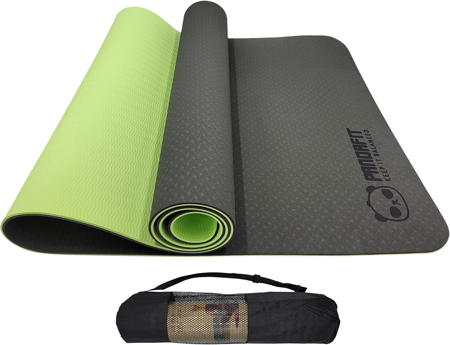 PandaFit Yoga Mat 6mm (1/4") Thick Non-Slip