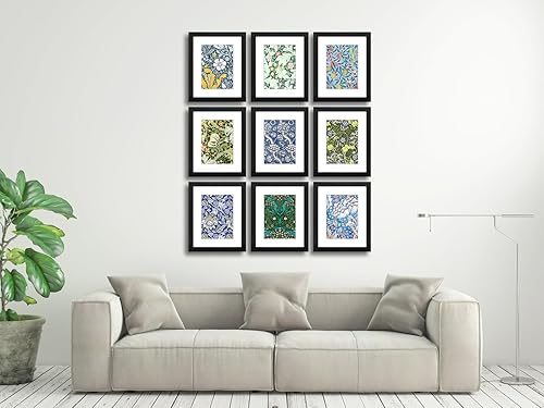 Vista 123 de Juego de 6 portarretratos de 5 x 7 con cristal real para fotos de 4 x 6 con paspartú o 5 x 7 sin paspartú, para pared o mesa, marcos de fotos