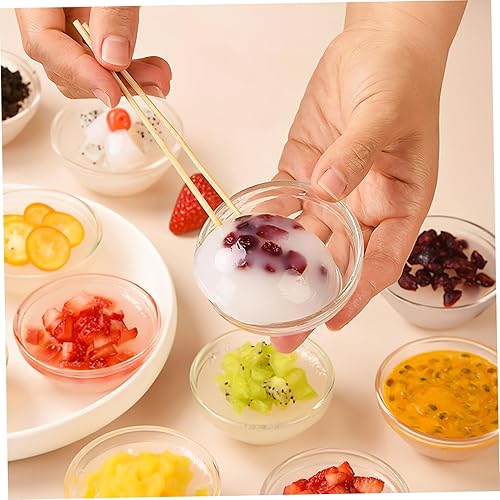 Miniatura 5 de Cabilock Juego de cuencos de barro facial de vidrio 10 cuencos de mezcla de belleza DIY cuencos de agitación transparentes herramienta de belleza