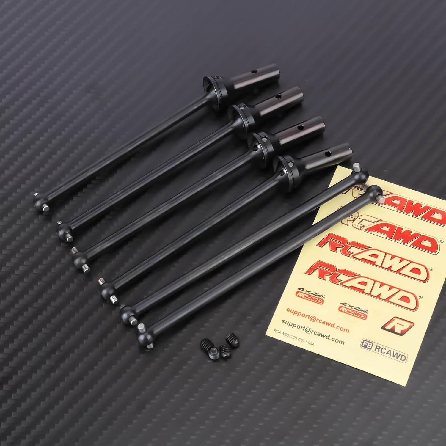 RCAWD Driveshaft Set Front and Rear CVD Drive Shafts Center Driveshafts Dogbones for Arrma Typhon 6S Upgrade Parts
