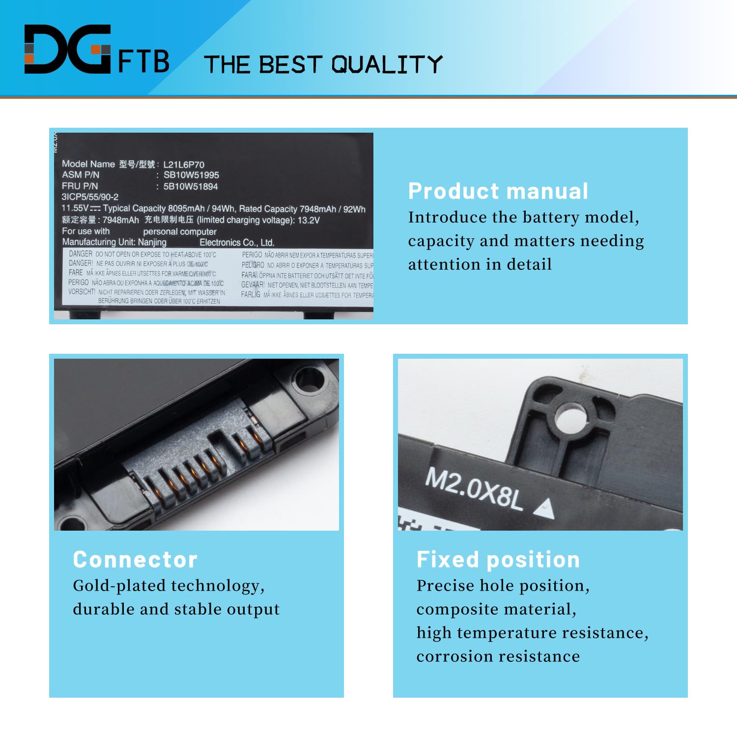 Amazon.com: DGFTB L21L6P70 L21M6P70 Laptop Battery for Lenovo