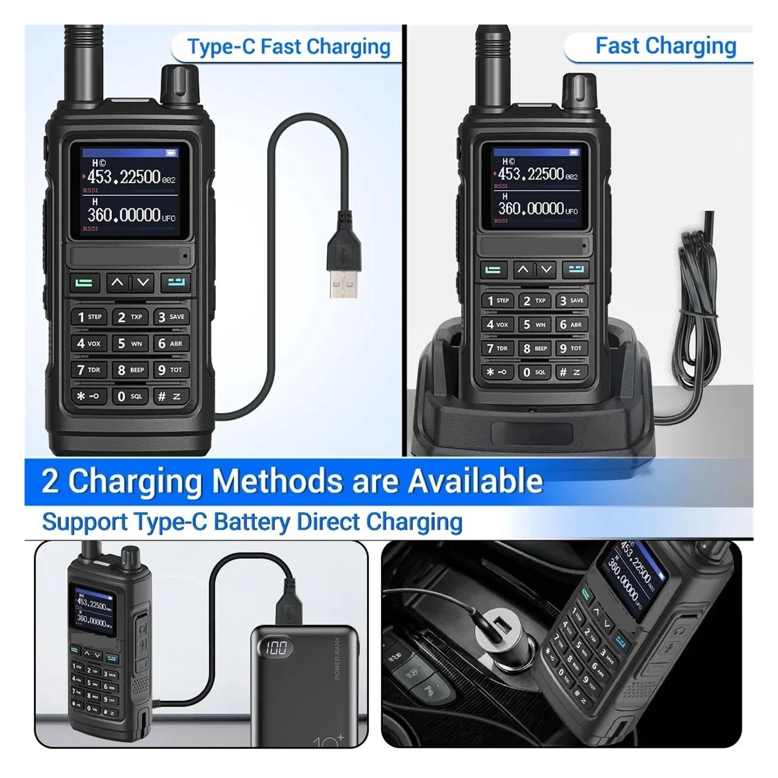 Baofeng UV-5R 8W Tri-Power Talkie-walkie Haute Puissance Double Bande Longue Portée 128CH Portable UV 5R Amateur FM Radio Bidirectionnelle / Talkie- Walkie