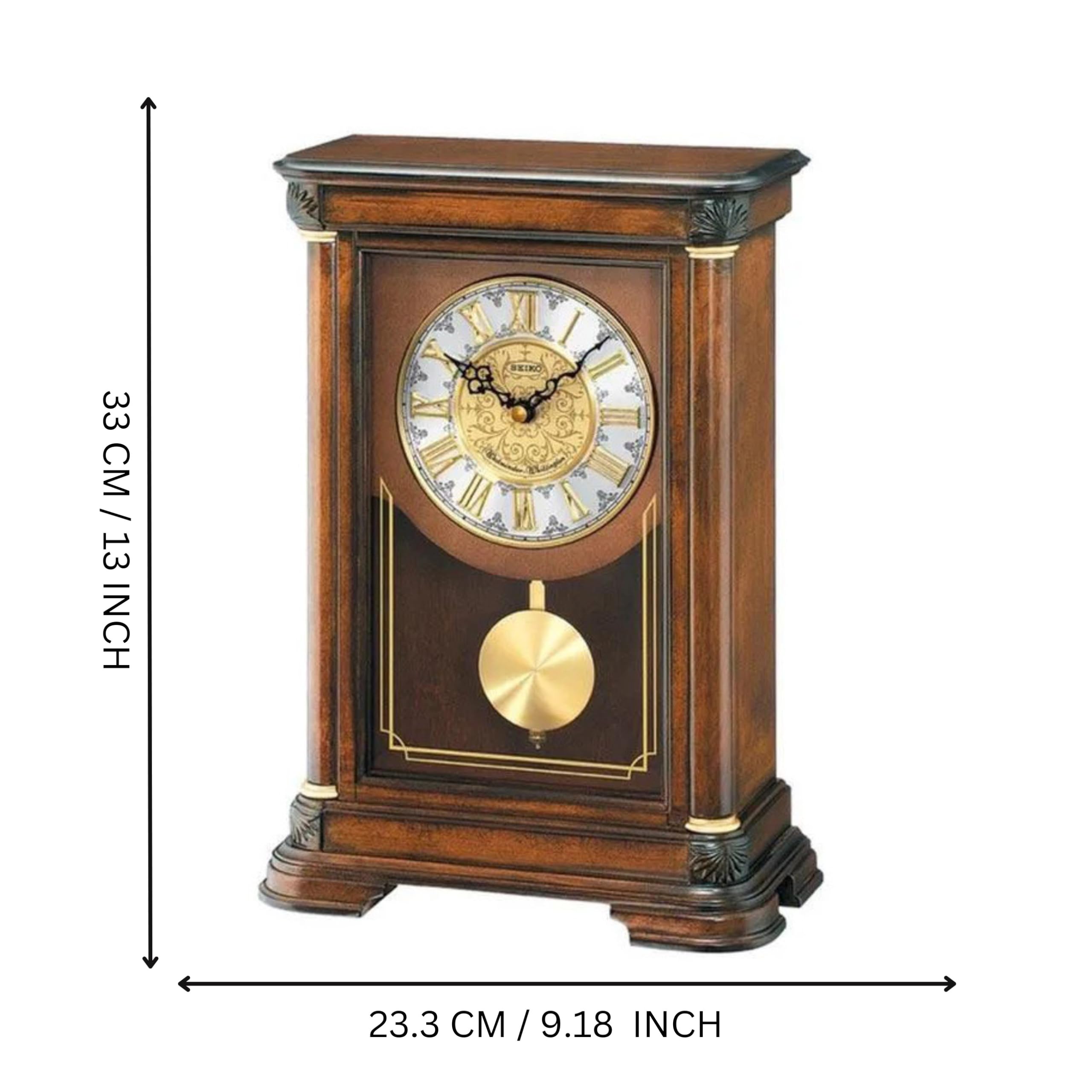 Amazon.com: Seiko Traditional Elegance Mantel Clock with Pendulum
