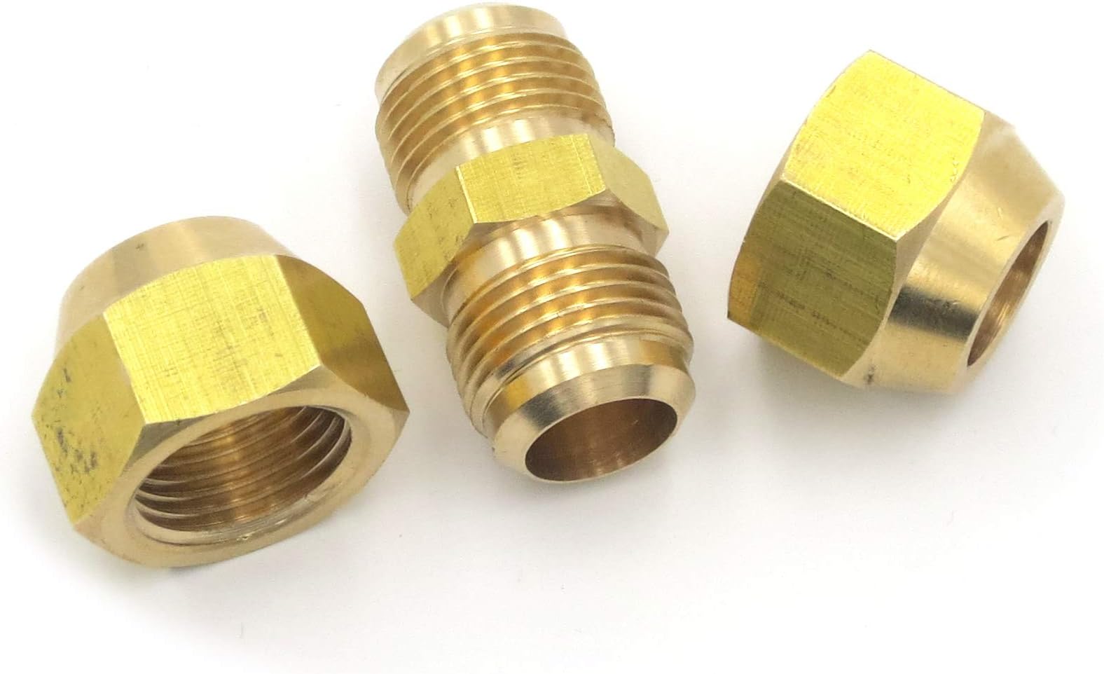 Air Conditioning Copper Pipe Extension for Joint Double Connector Intermediate Connection Head Free Welding Butt Tube Diameter 6-19mm Flare Nut (1/2" (12.7mm) Copper Tube)