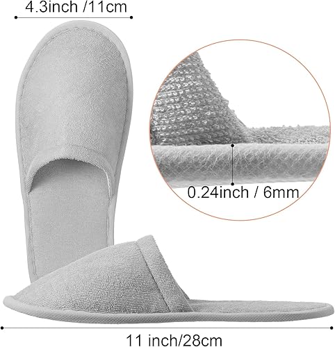 Miniatura 9 de Geyoga 12 Pair House Slipper for Guest Non Slip Disposable Slipper for Travel Washable Reusable Hotel Slipper Bridesmaid Slipper for Spa Indoor