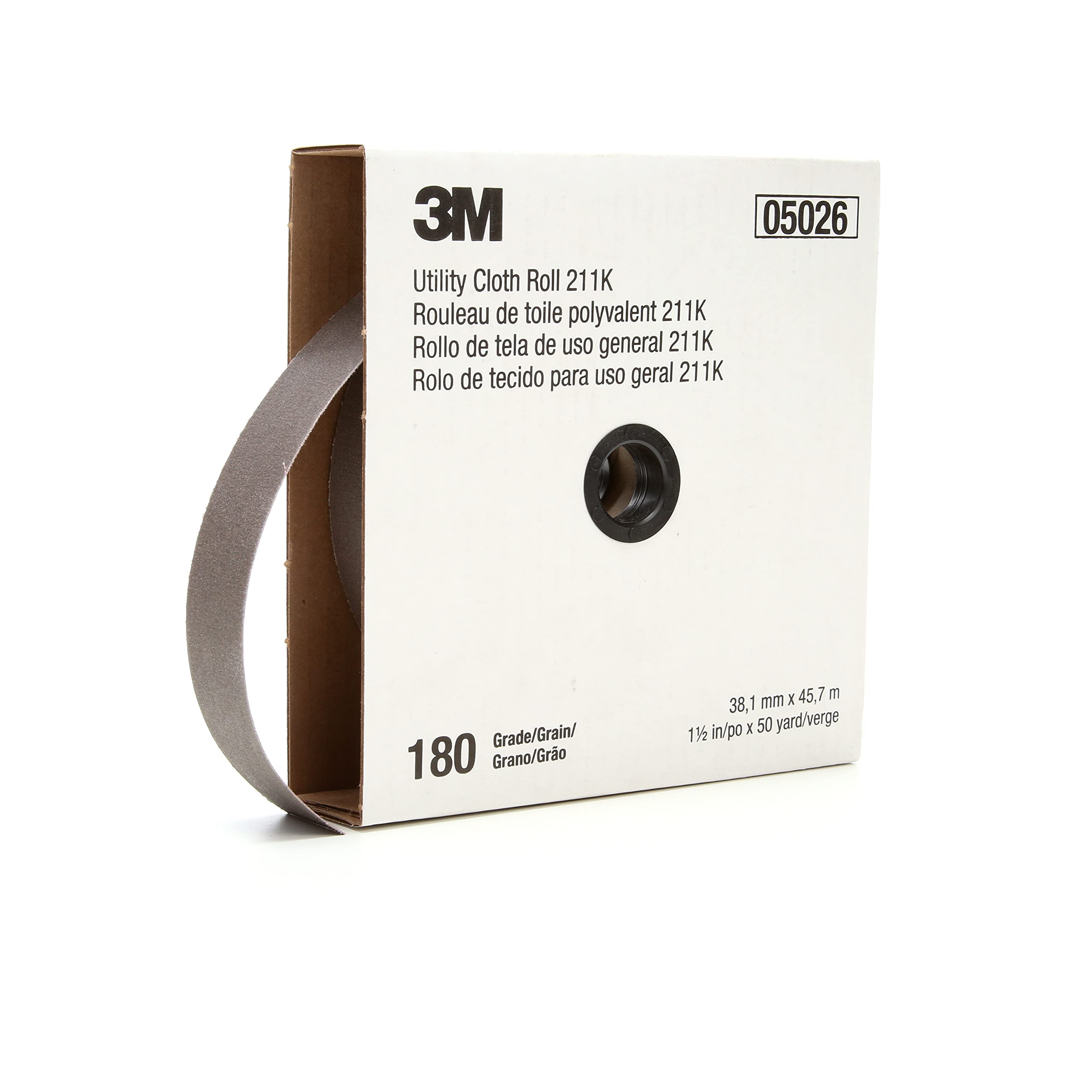 Cubitron Scotch Electrician's Abrasive Roll - Aluminum Oxide Mineral - J-Weight Backing - Flexible Bulk Abrasive Roll - 1 in x 25 yd, 10/pack