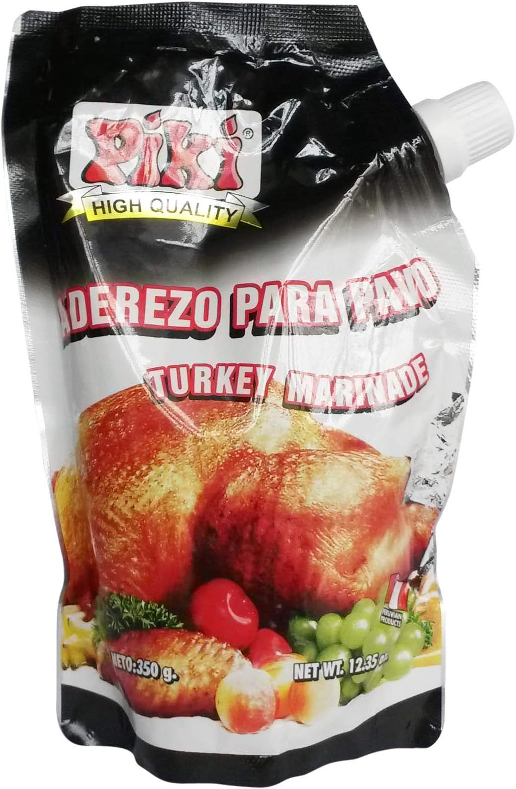Piki Aderezos Peruanos ( Peruvian Marinated Seasonings) Doypack Bags (Aderezo para Pavo ( Turkey Marinade), 12.35 oz (Pack of 1))