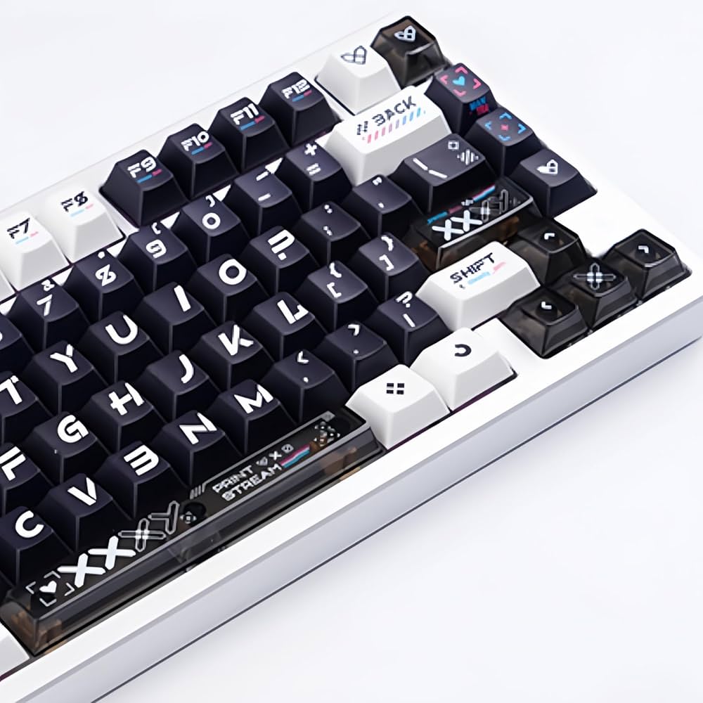 Amazon.co.jp: REDQIN ホワイトオンブラック PBT キーキャップ