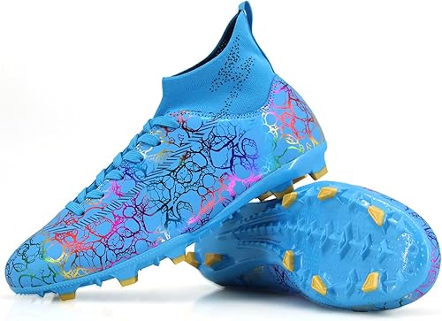 Juzecx Tacos de fútbol para hombre y mujer, zapatos de fútbol de alta calidad, botas de fútbol para niños grandes, tenis de entrenamiento para