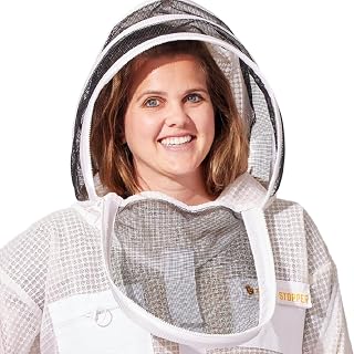 Sting Stopper: Beekeeping Veil - Replacement Round or Fencing Style, Universal Fit for All Suits & Jackets, 3-Layer Mesh for Maximum Sting Protection, White