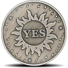 Decision Making Challenge Coin - Yes and No Design with Sun and Moon Motifs - Fun and Practical Tool for Choices