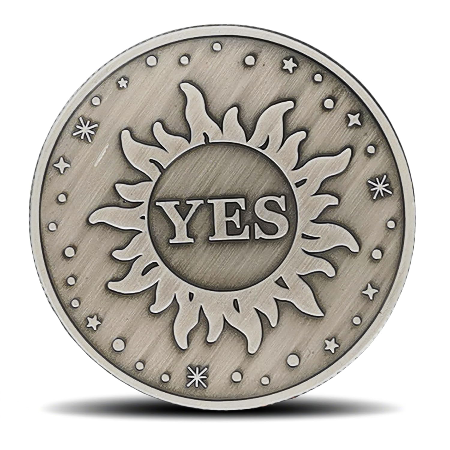 Decision Making Challenge Coin - Yes and No Design with Sun and Moon Motifs - Fun and Practical Tool for Choices