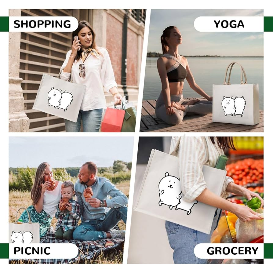 Amazon.co.jp: 自分ツッコミくま バッグ トートバッグ 大きめ