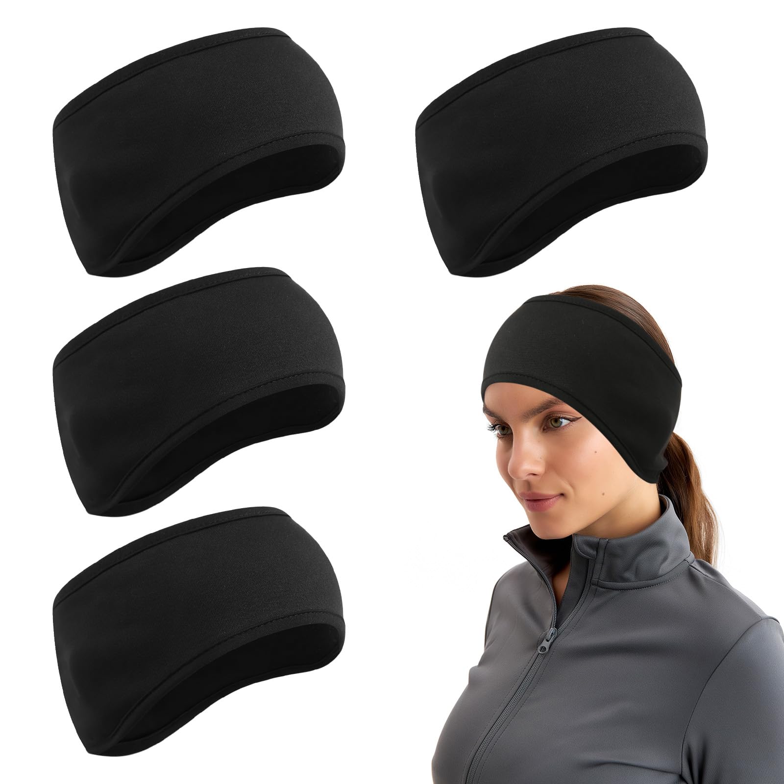 Hoofdband voor heren, grijs, winter, warm, gebreid, fleece, gevoerd, stretchy, oorbeschermer, oorbedekking voor outdoor, sport, hardlopen, skiën, fietsen Hoofdband voor heren, grijs, winter, warm, gebreid, fleece, gevoerd, stretchy, oorbeschermer, oorbedekking voor outdoor, sport, hardlopen, skiën, fietsen
