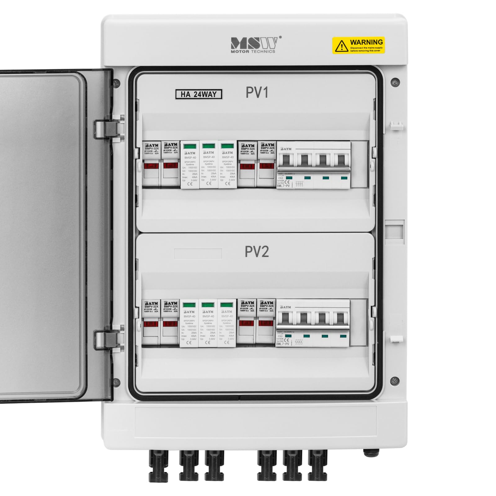 MSW MSW-WPD-PVDC4/2 Dispositivo di protezione da sovratensioni impianti fotovoltaici Tipo 2 1000 V IP65