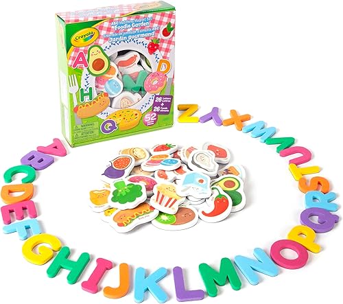 Miniatura 8 de Crayola ABC - Juego de imanes a juego Foodie Garden Imanes de espuma del alfabeto y la imagen, educación en el aula y en el hogar, aprendizaje de