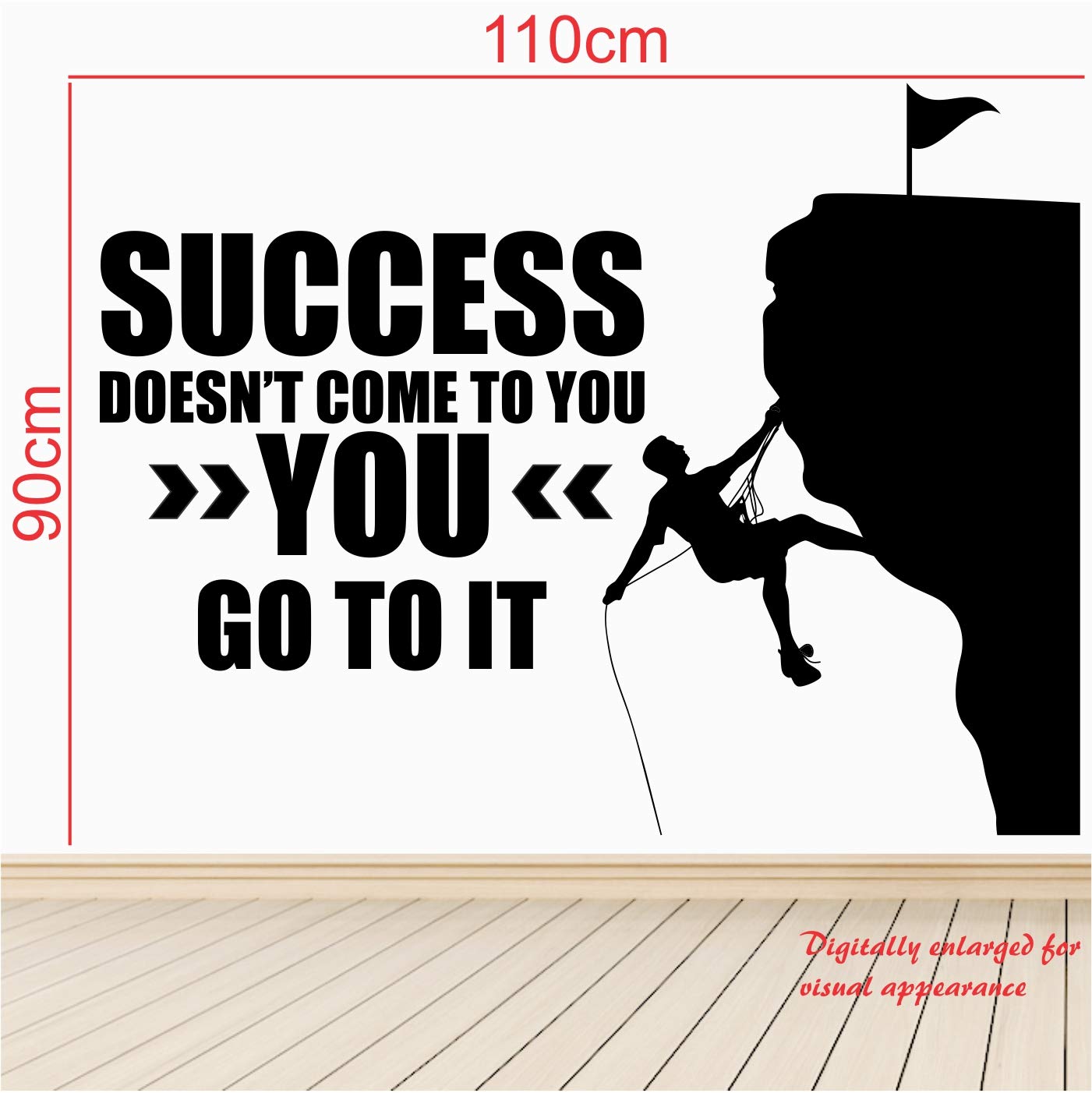 StickMe 'Success Doesn't Come to You You Go to It - Inspirational - Motivational - Quotes - Wall Sticker ' -SM644 (Multi Colour, Vinyl - 110cm X 90 cm ) 2