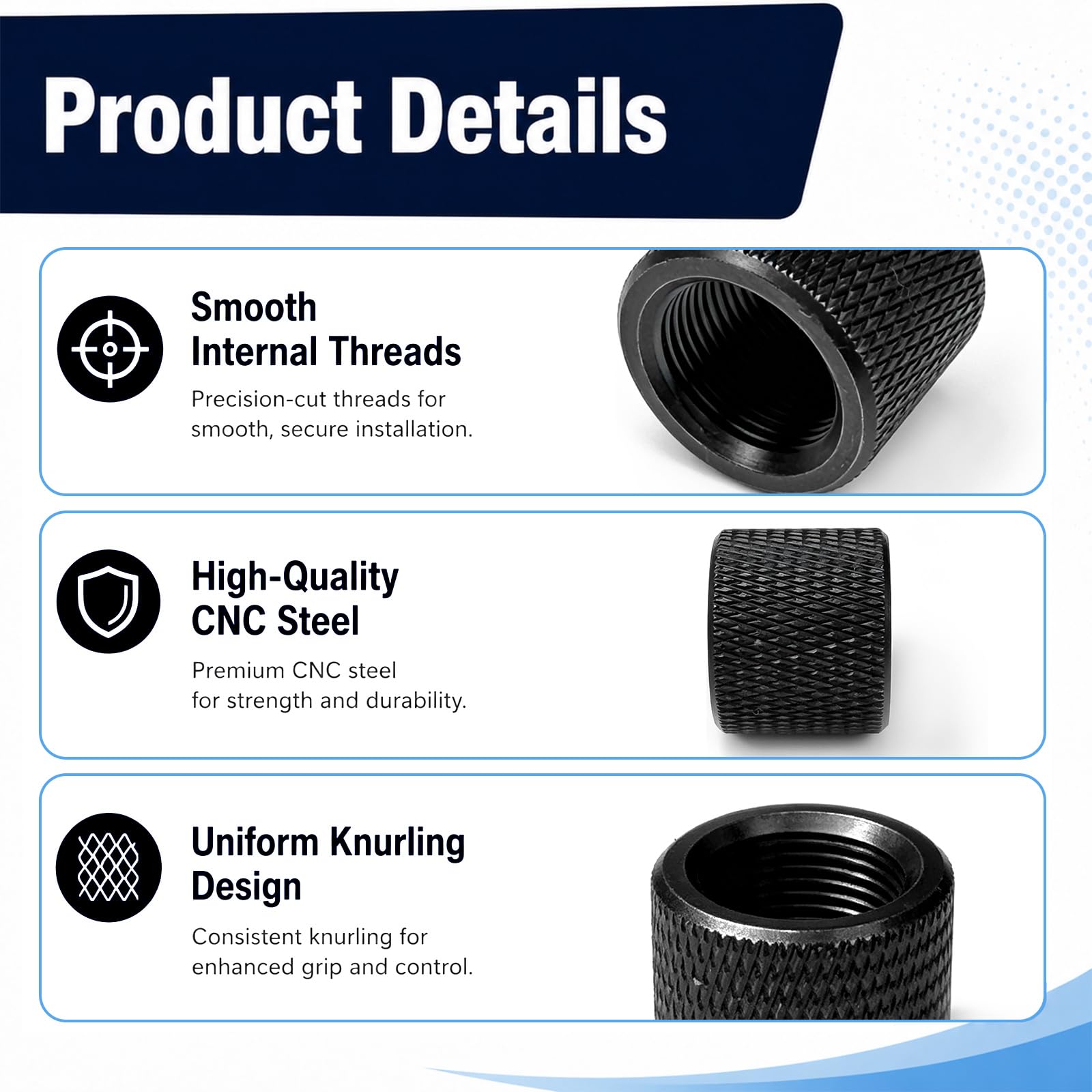 Thread Protectors for .22LR, .223, 5.56 - CNC Steel -5 Thread Protectors for .22LR, .223, 5.56 - CNC Steel -5