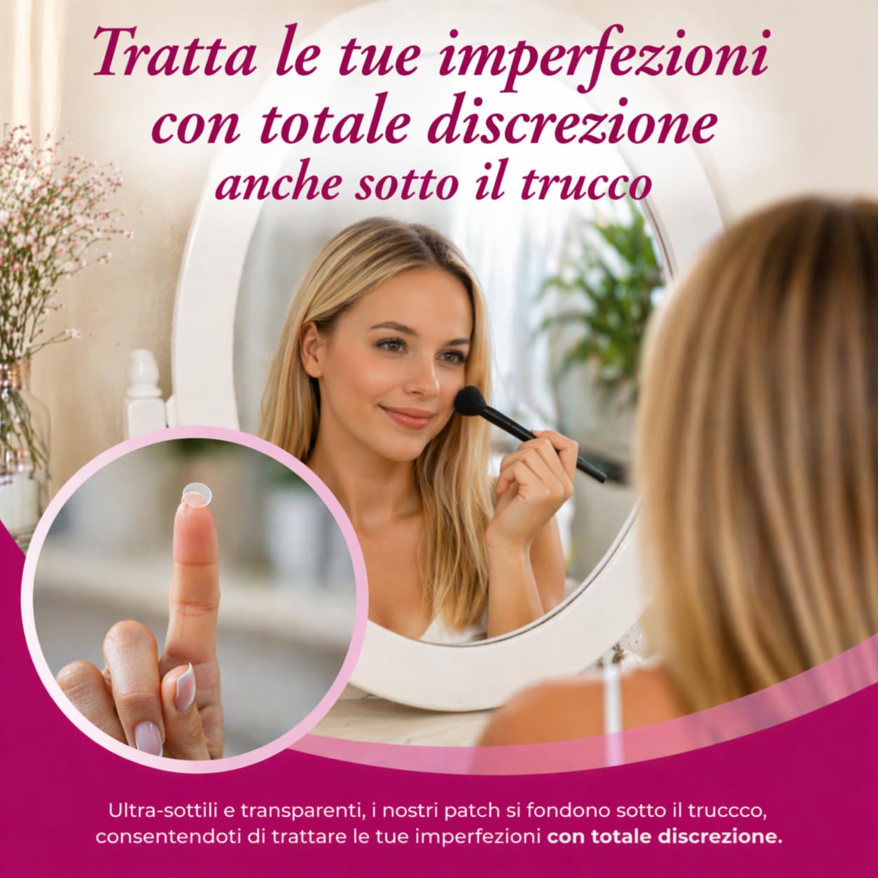 Enida – 96 patch anti-brufoli invisibili | 3 misure | azione mirata in una notte | patch idrocolloidi per acne | Cura viso discreta per adolescenti e adulti, senza profumo + eBook di bellezza in