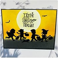Vista 3 de Plantillas de corte de metal grabadas para niños, diseño de calabaza y gato, plantillas de corte para manualidades, álbumes de recortes, papel