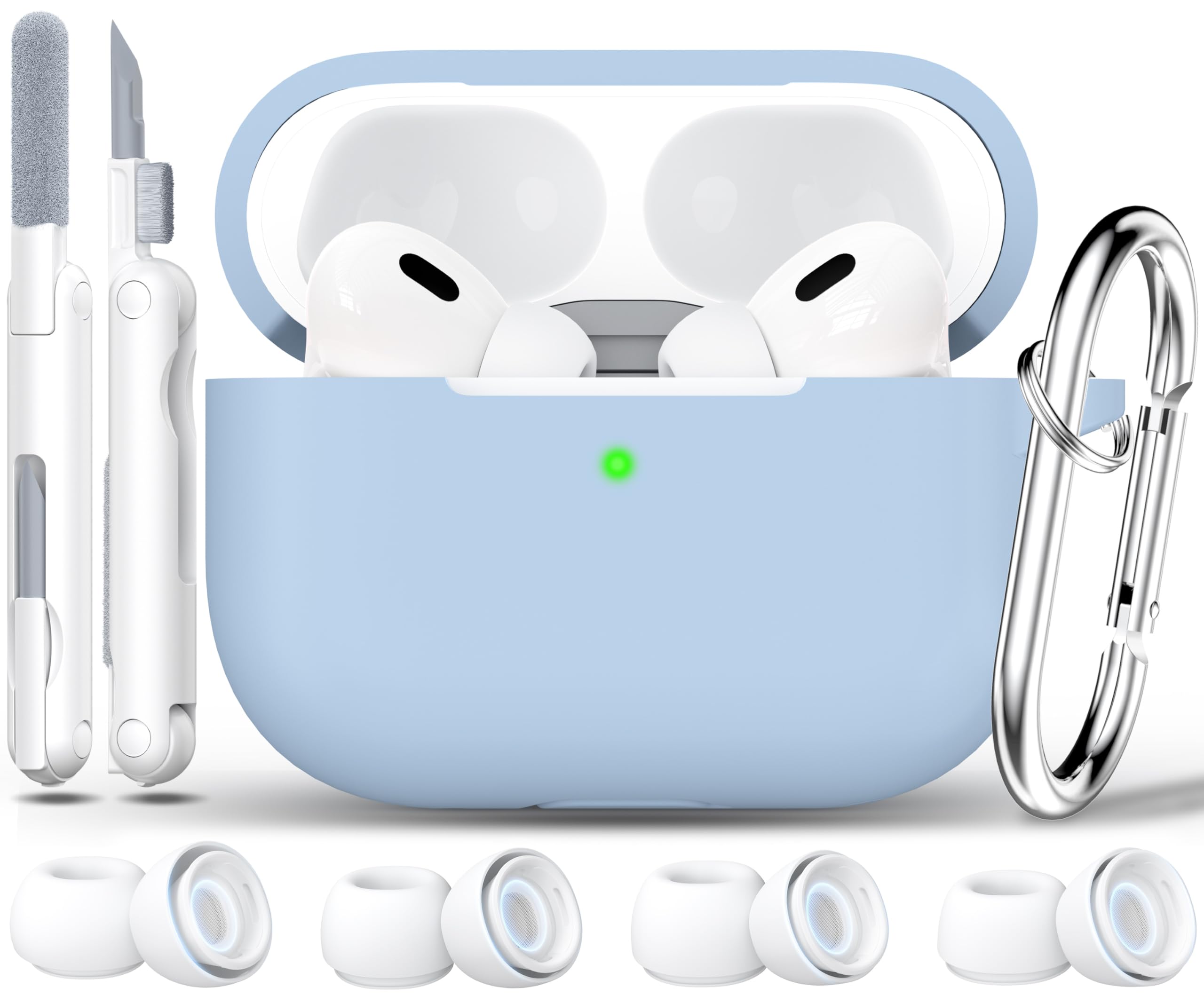 RFUNGUANGO Compatible with Airpods 2nd /1st Case,Automatic Pop-up with Safety Lock Clip, Full Body Shockproof Hard Case with Keychain Compatible with AirPods case,starry sky — view 47