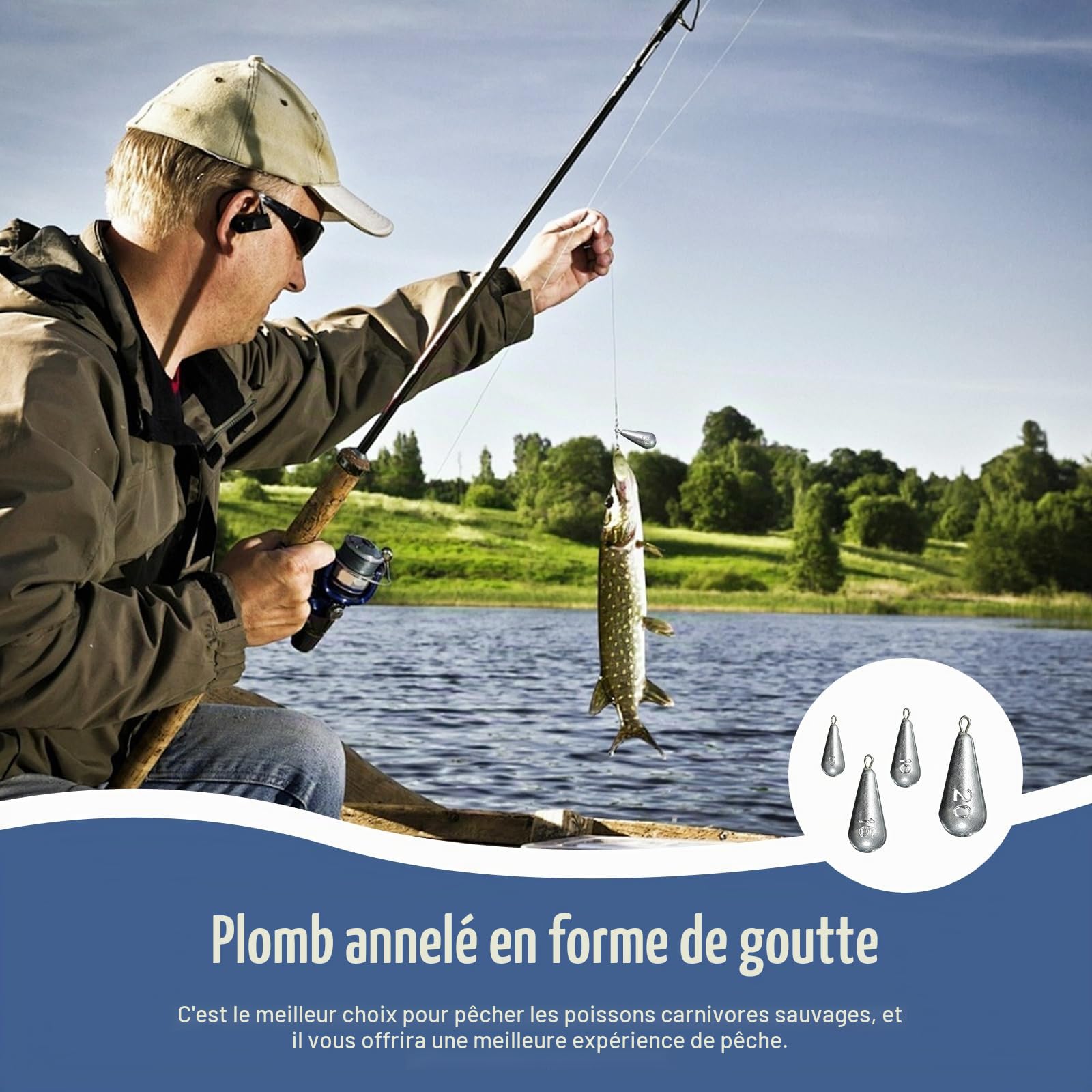 Poids de Pêche Plombs Drop Shot 5g 10g 15g 20g Forme de Goutte Pêche Sinker pour Mer Eau Douce