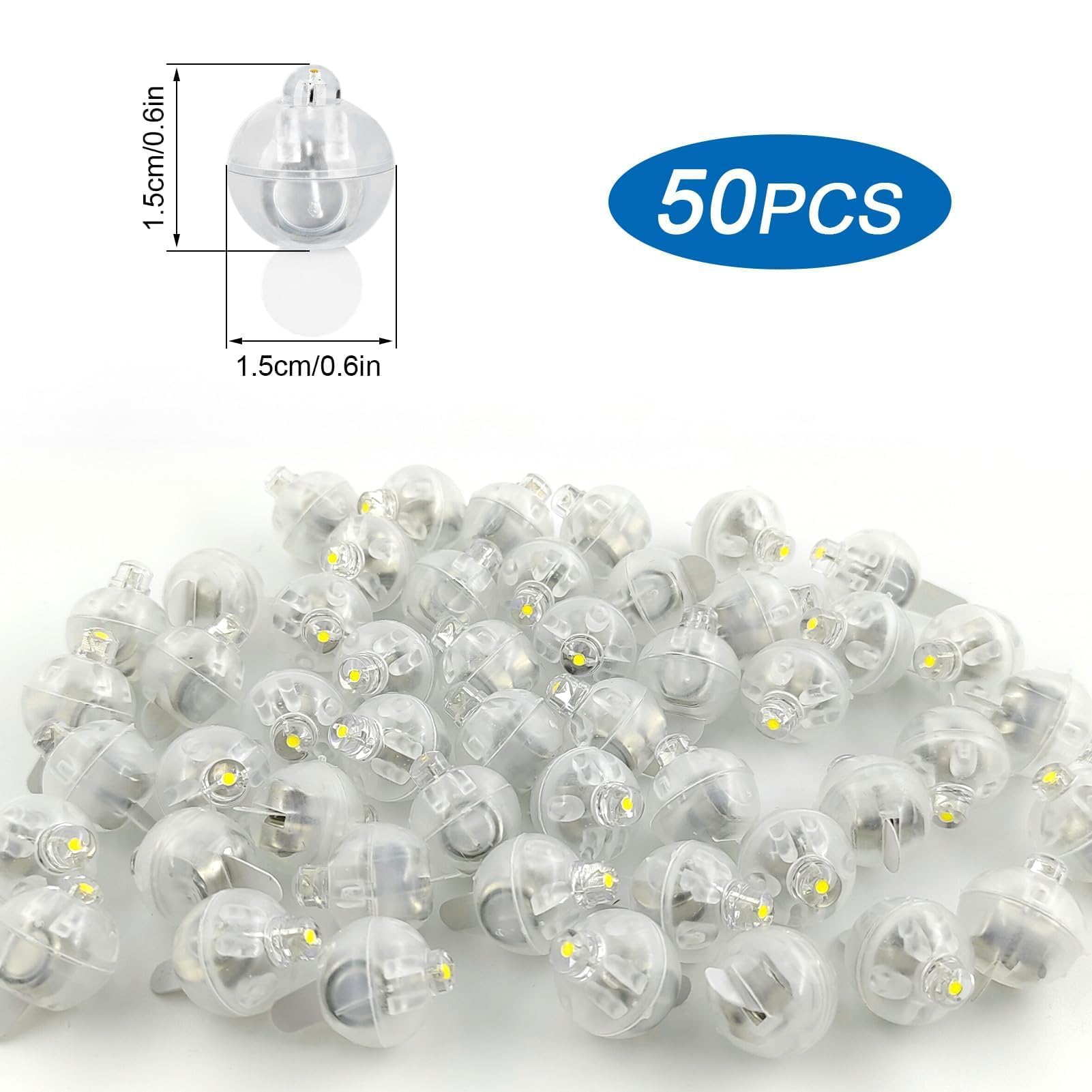 120 PCS LED Balloon Lumière,Boule Mini Rond LED Balloon Lumiere Pour La Lumiere De La Lanterne Decoration Pour Noel Halloweenlongue Duree De Veille 78471548