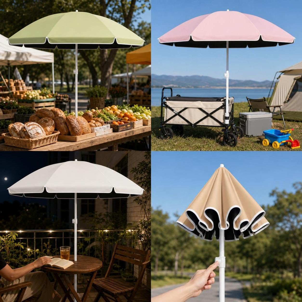 Ombrellone da Patio Pieghevole, size to 3