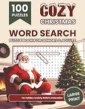 Cozy Christmas Word Search Puzzle Book for Seniors LARGE PRINT: A Warm and Festive Gift Book for Holiday Anxiety & Stress Relief