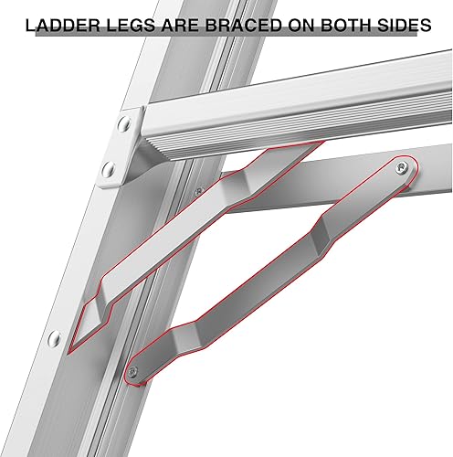 Miniatura 8 de Escalera de extensión plegable escalera plegable escalera plegable ingeniería doméstica multifuncional aleación de aluminio escalera telescópica