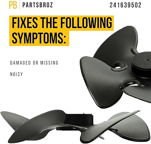 Miniatura 3 de 241639502 Cuchilla del motor del ventilador del condensador  Compatible con Frigidaire Electrolux Kenmore piezas de refrigerador  Reemplaza