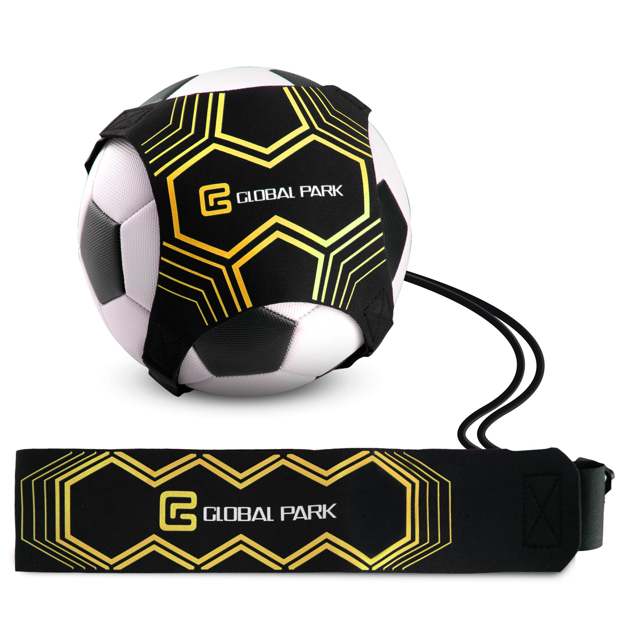 Global Park Fútbol/Voleibol/Rugby Kick Throw Trainer Solo Practice Training Habilidades de Control de Ayuda Cinturón de Cintura Ajustable para niños Adultos