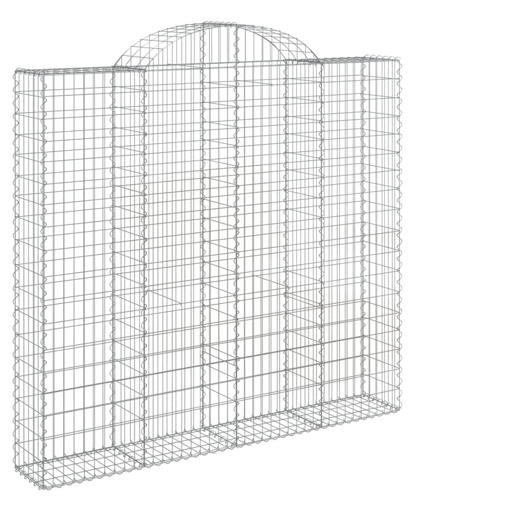 Générique Gabionenkörbe, 2 Stück, 200 x 30 x 180/200 cm, Eisen, verzinkt