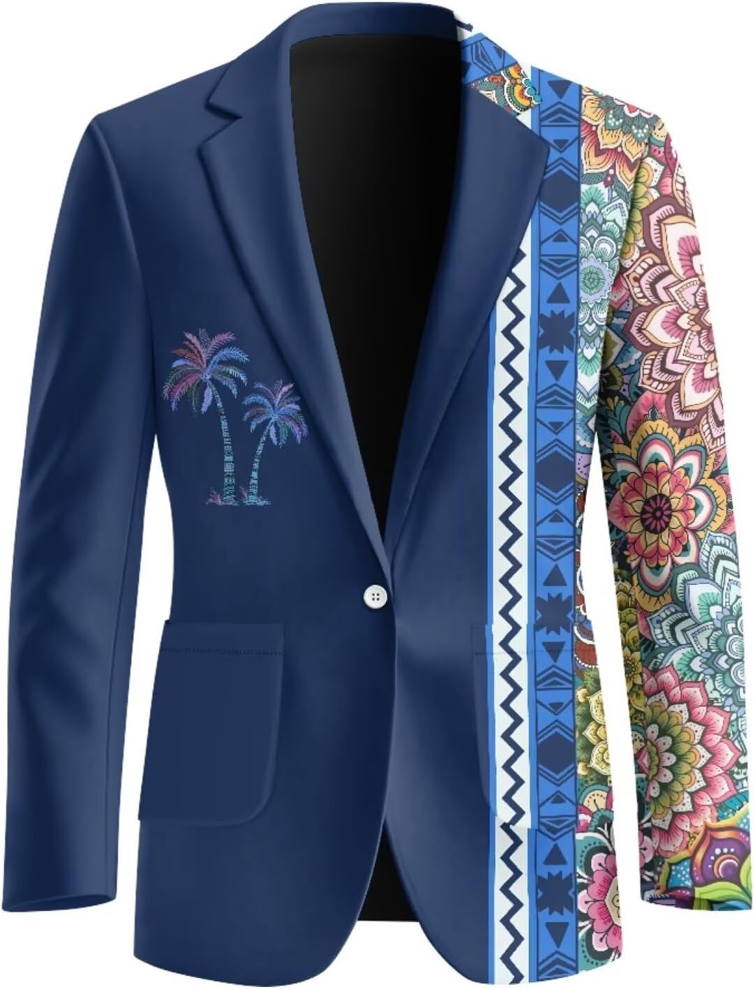TOADDITDO Mens Blazers Regular Fit Business or Casual Suit Sport Coat One Button Camo Blazer Lightweight Suit Jacket