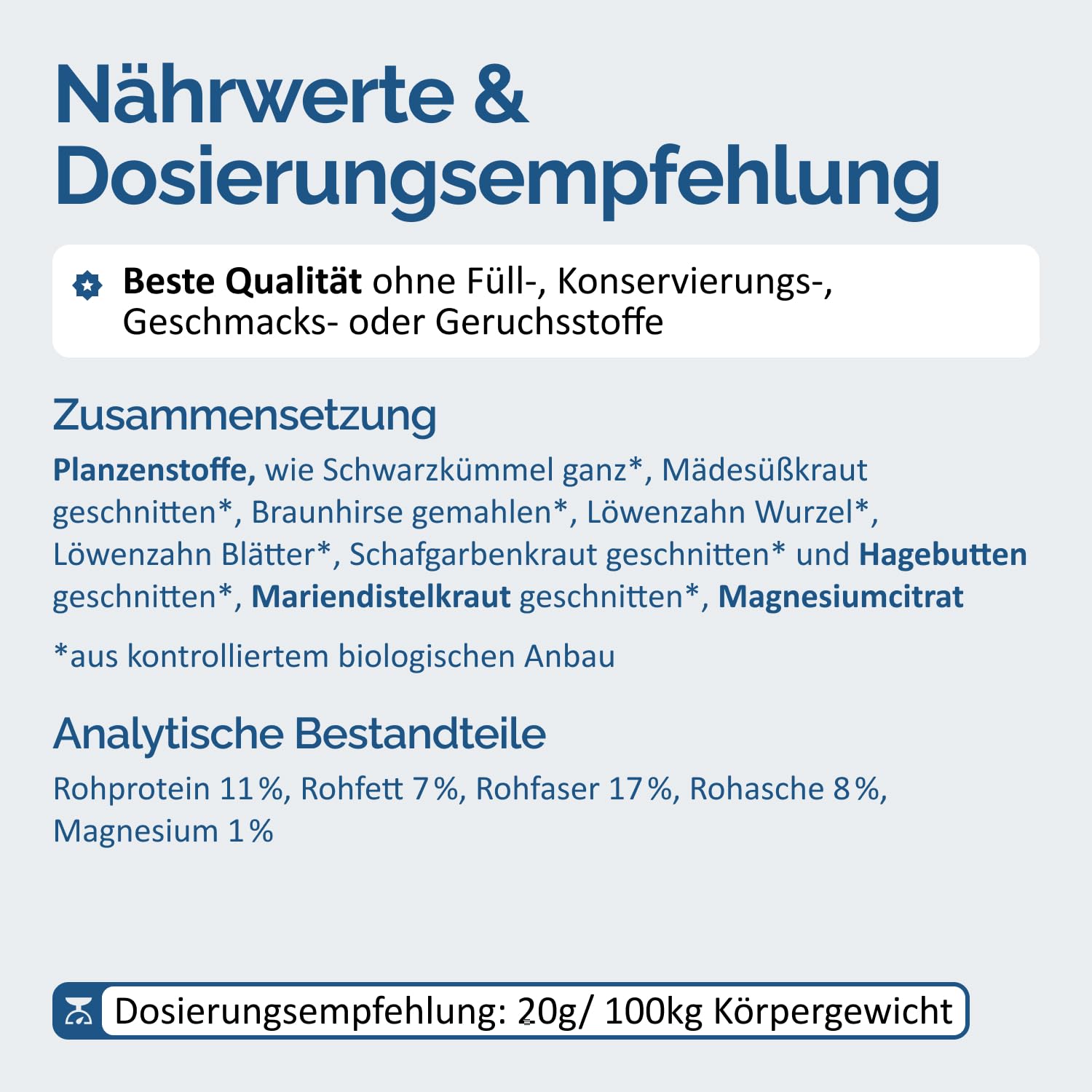The Horse Vitality Company Basic Vital Mix 1kg Pulver | Ergänzungsfuttermittel für Pferde mit Kräutern & Magnesium | Für Vitalität, Konzentration & Verdauung | 100% natürlich | Made in Germany