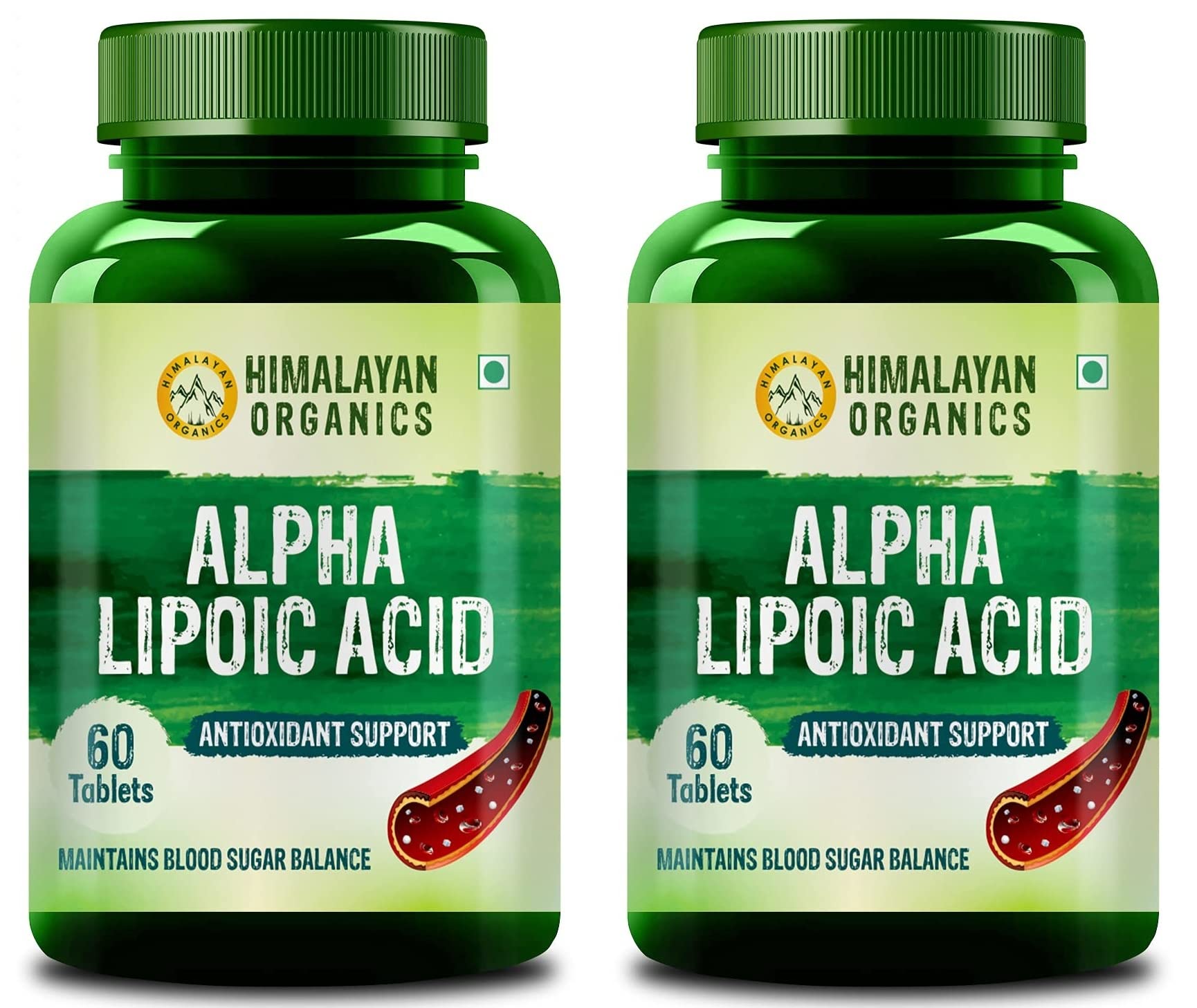 Himalayan Organics Alpha Lipoic Acid 300mg | Boost Liver Function, Healthy Blood Sugar, Antioxidant | Good For Nerves And Heart Functioning - 60 Veg Tablets x Pack of 2 (B0BN1Z6MRF) Amazon Price History, Amazon Price Tracker