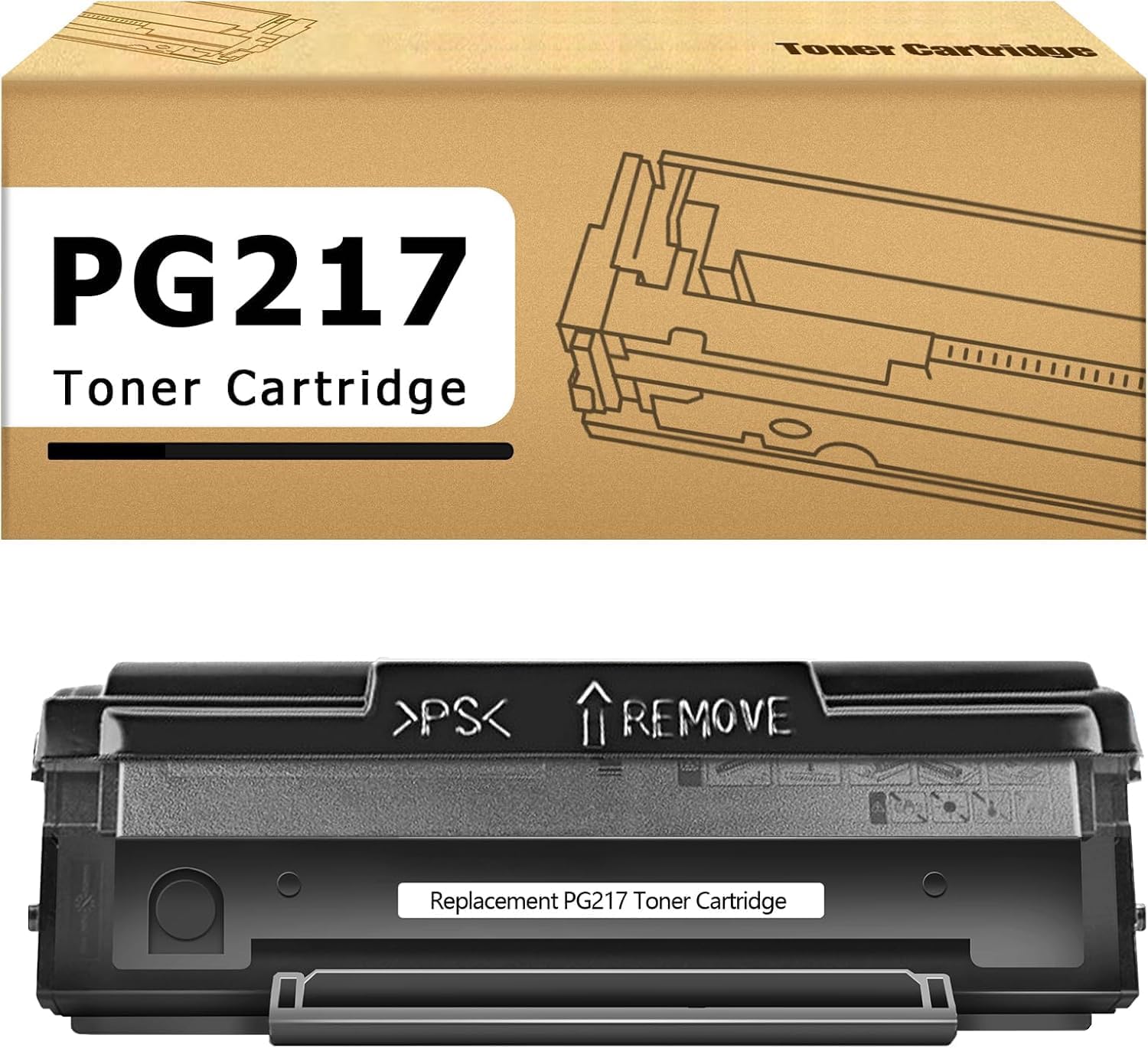 PG-217 PG217 Compatible Toner Cartridge With Upgraded Chip Replace for Pantum P2200, P2200W, M6507, M6507NW, M6607NW, High Yield (1600 Pages) 1 pack.