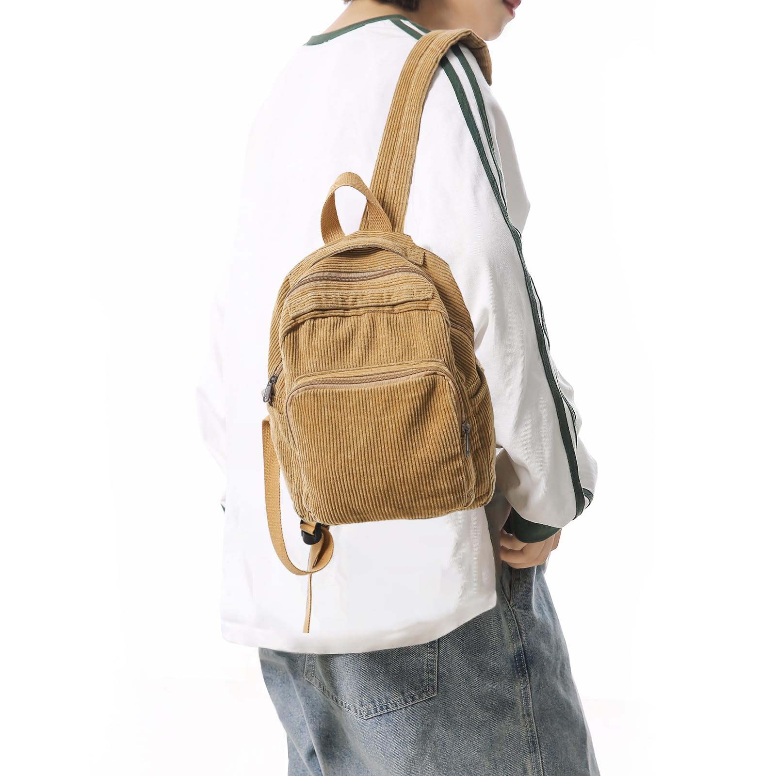 femmes petite toile/cordury sac à dos, sac à dos de Ville, sac à dos scolaire, voyage, travail, femme, fille, adolescent, unisexe, petite taille