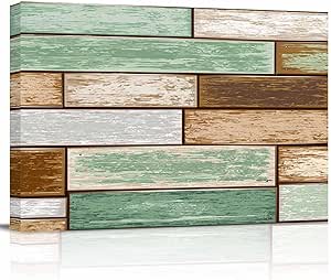 Amazon.com: Green Brown Wall Art For Living Room/Bedroom, Canvas ...