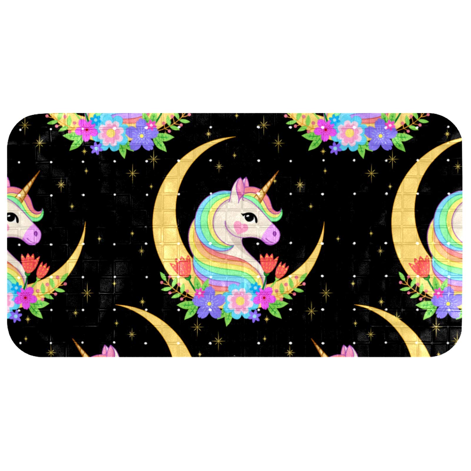 Tapis de bain pour bébés licorne antidérapant sans latex 68 cm