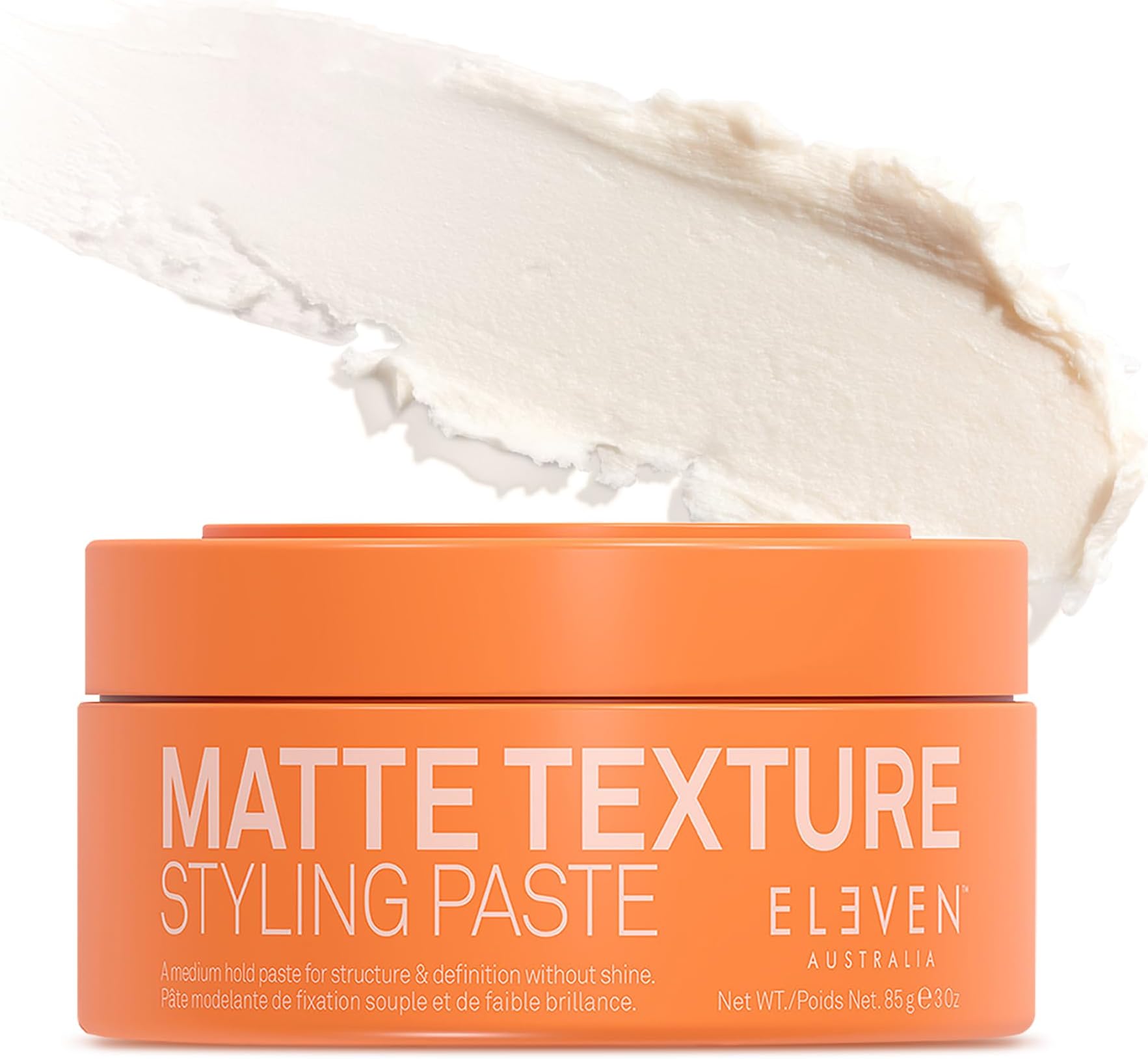 ELEVEN AUSTRALIA Matte Texture Styling Paste - Hair Clay for Men and Women, Lanolin Wax, Beeswax, & Argan Oil Blend, Natural Molding with a Texturizing Finish, Ideal for Short Hair