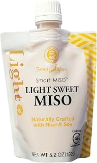 Muso From Japan Smart Miso Light Sweet, Gluten-Free Brown Rice Miso Paste, 5.2 oz Pack of 6 - Authentic Japanese Fermented Seasoning