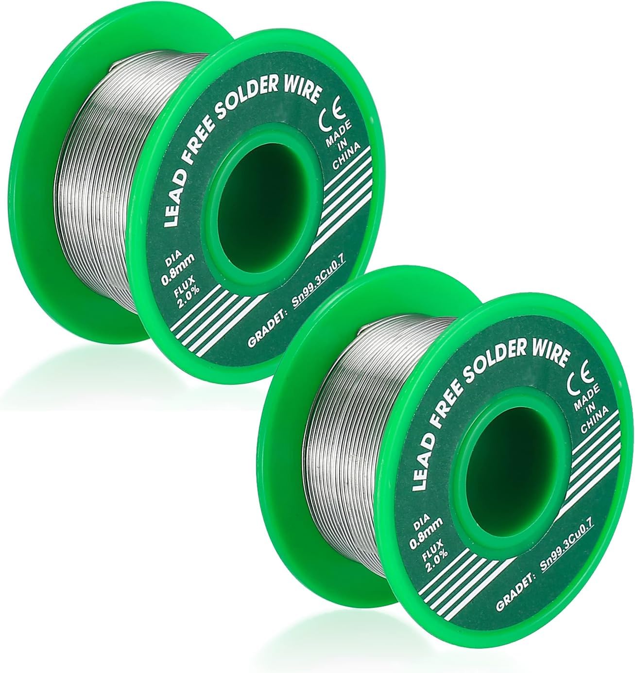 Filo Di Saldatura Senza Piombo 0,8 Mm - Sn99,3 Cu0,7 Con Flusso In Colofonia - Stagno Per Saldatura Elettronica Professionale - Alta Qualità (A)